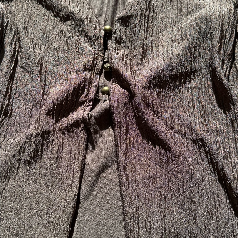Black Ribbed Bell Sleeve Cardigan SHEIN Romwe size S - Picture 2 of 3